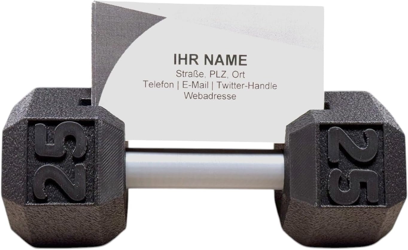 Kurzhantel Visitenkartenhalter